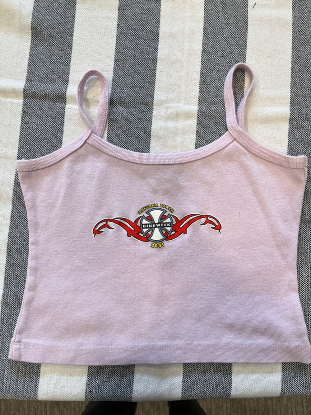 Daytona Bike Week event strappy crop tank